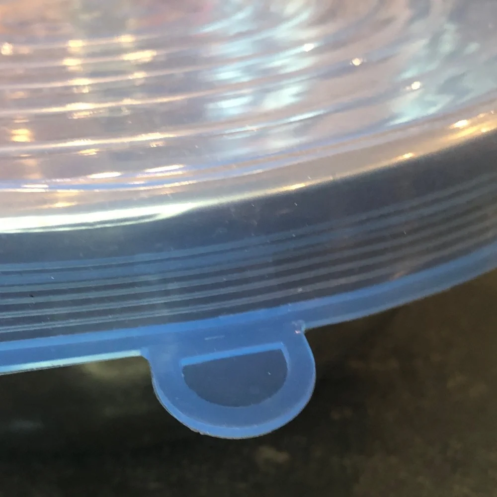Set of 7 Flexible Silicone Stretch Lids - Blue Nesting Set